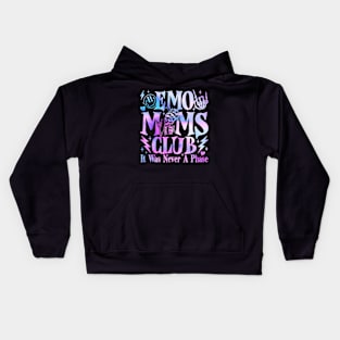 It Was Never A Phase Emo Moms Club Mother's Day Skeleton Kids Hoodie